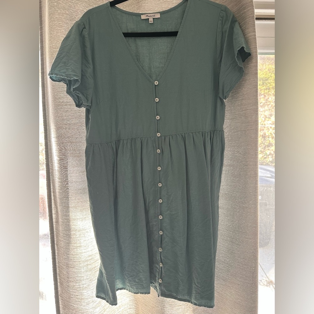 Madewell Linen Blend Dress